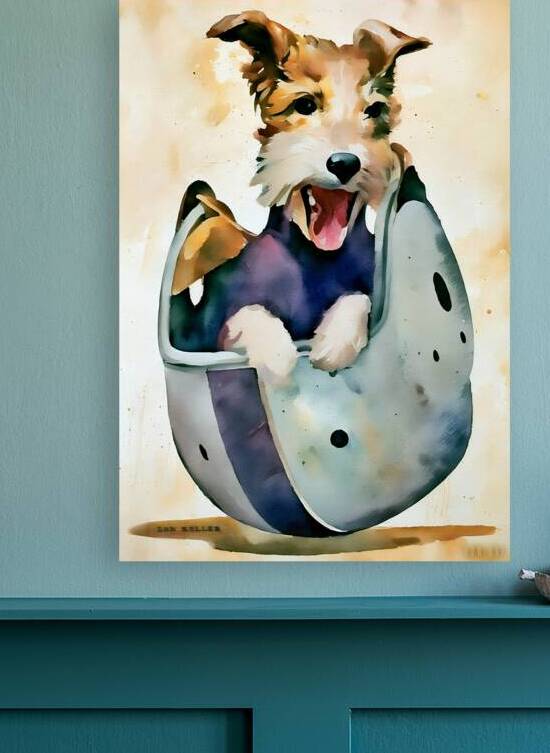 1948 Happy Dog in Football Helmet by Row One Brand
