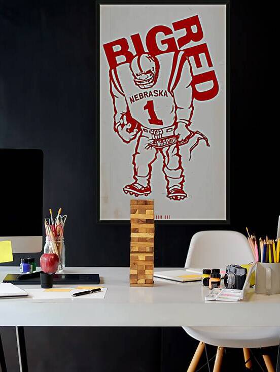 1970s Big Red Nebraska Football Art by Row One Brand