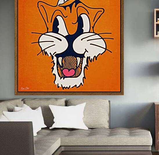 Vintage Auburn Tiger Cartoon Art by Row One Brand