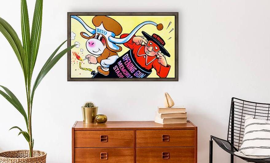 Vintage Texas Longhorn & Texas Tech Red Raider Cartoon by Row One Brand