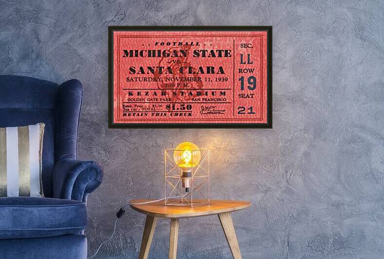 1939 Michigan State Spartans at Santa Clara Broncos by Row One Brand