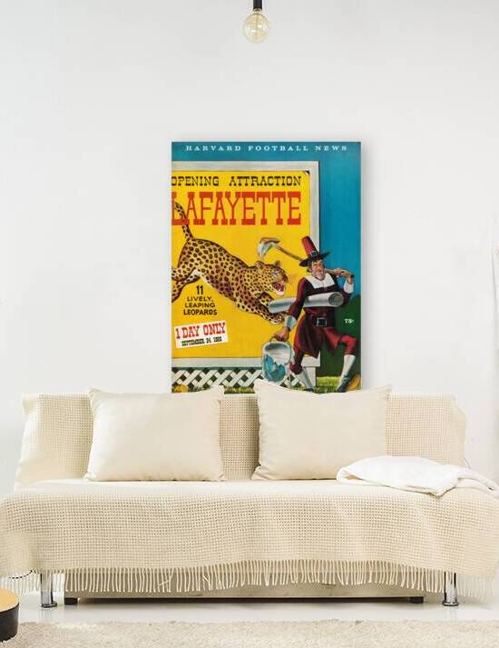 1966 Lafayette at Harvard Football Program Cover Art by Row One Brand