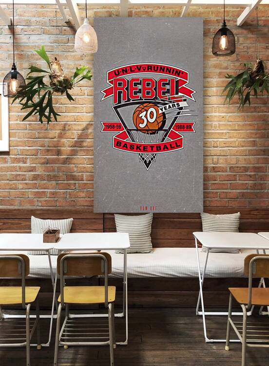 1988-89 UNLV Runnin Rebels Basketball Art by Row One Brand
