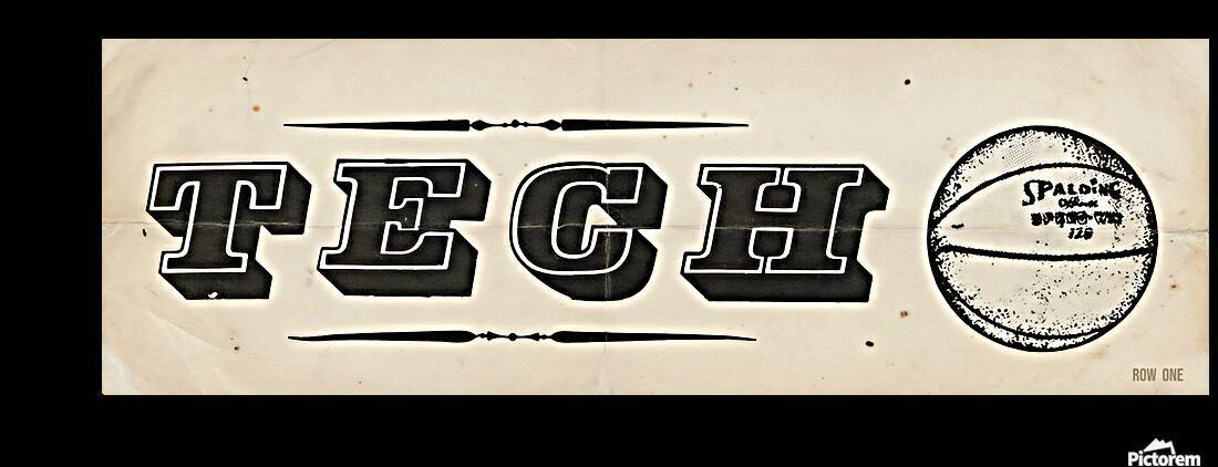 1970s Tech Basketball Art by Row One Brand