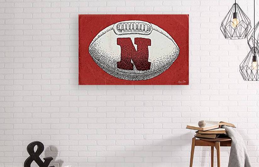 1980s Nebraska Football Art Remix by Row One Brand