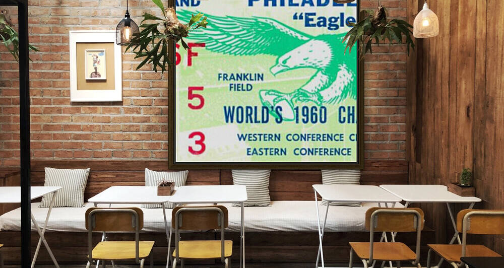 1960 Philadelphia Eagles Football Ticket Print by Row One Brand