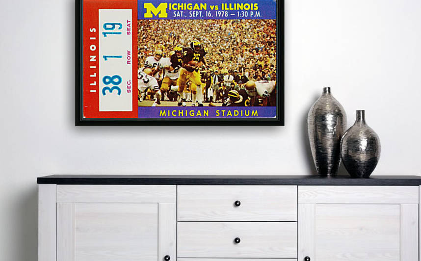 1978 Illinois vs. Michigan Football Ticket by Row One Brand