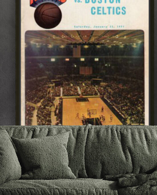 1971 New York Knicks Basketball Program Art by Row One Brand