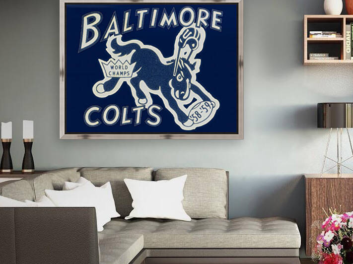 1959 Baltimore Colts World Champs Art by Row One Brand