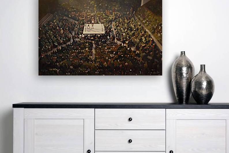 1960 Middleweight Championship Boxing Art by Row One Brand