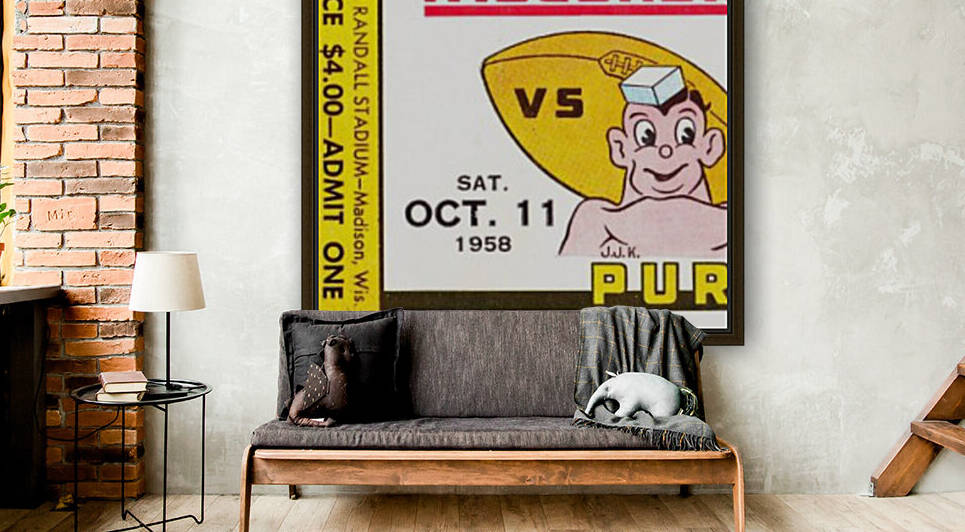 1958 Wisconsin Badgers vs. Purdue Boilermakers by Row One Brand