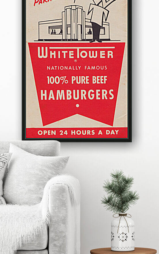 white tower hamburger ad Reproduction
