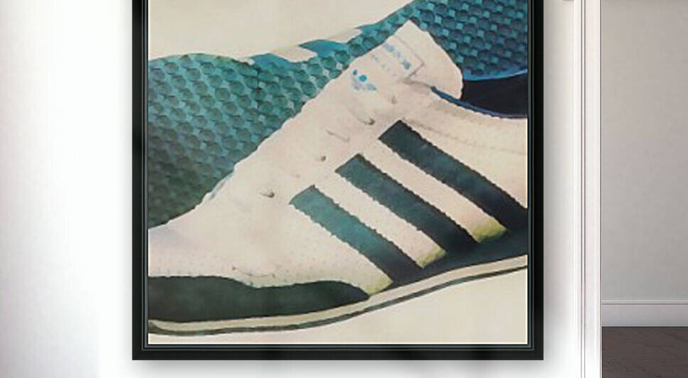 Adidas Galaxy Shoes Art Poster Print by Row One Brand