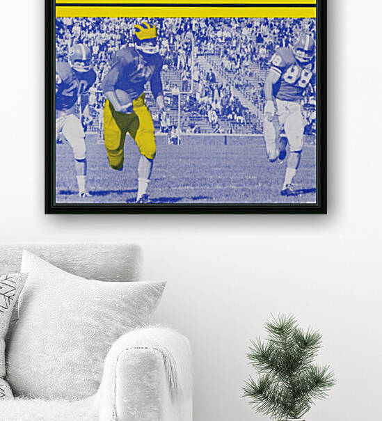 1966 michigan football art by Row One Brand