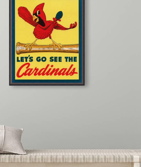 Lets Go See the Cardinals Baseball Art  by Row One Brand