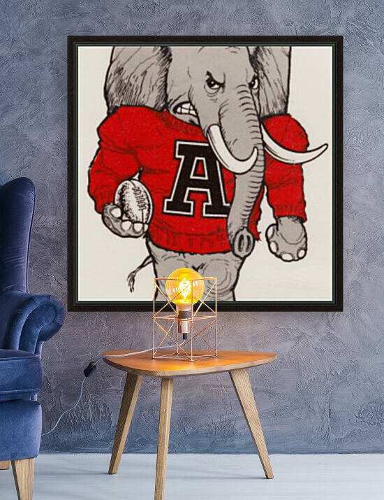 Vintage Alabama Football Art by Row One Brand