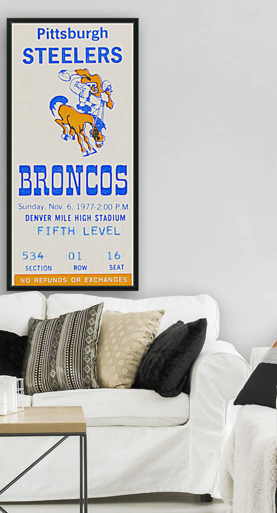 1977 Denver Broncos vs. Pittsburgh by Row One Brand