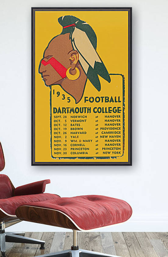 1935 Dartmouth Indians Football Poster by Row One Brand