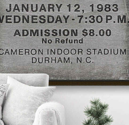 Duke Basketball Ticket Metal Sign 1983 by Row One Brand