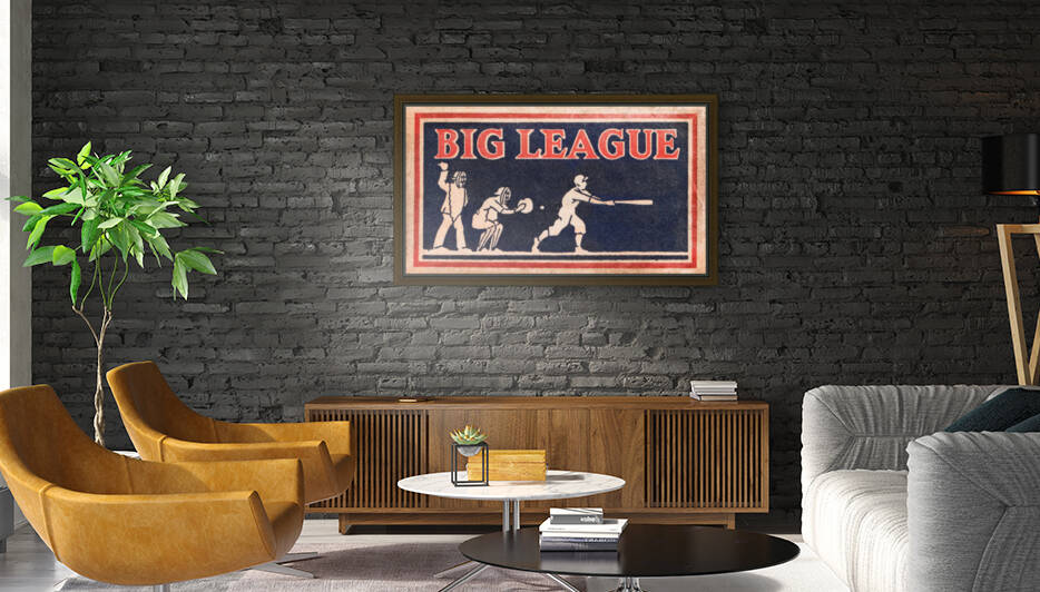 1950 Big League Vintage Baseball Art by Row One Brand