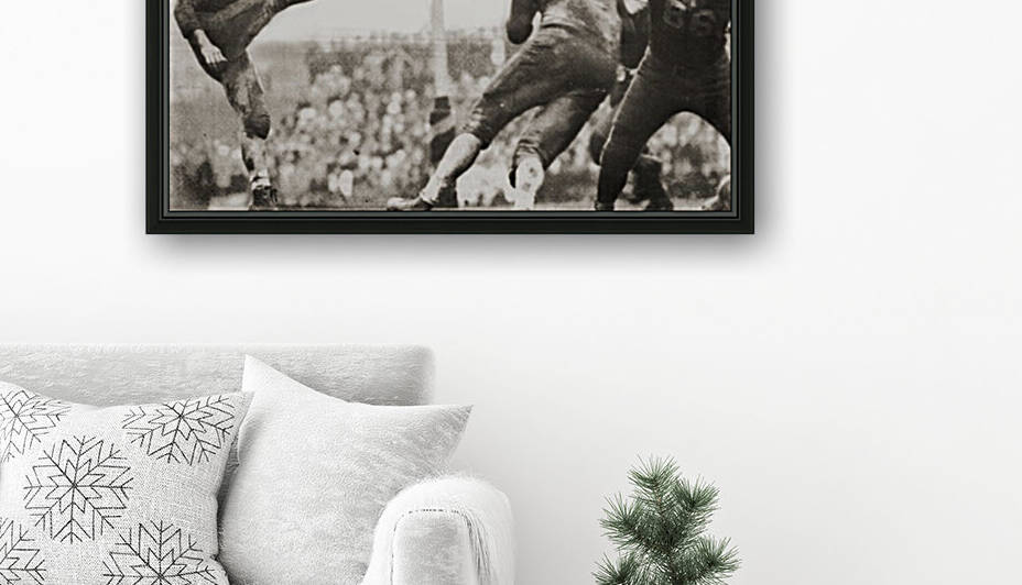 1940 Michigan Football Player Tom Harmon Punt  by Row One Brand