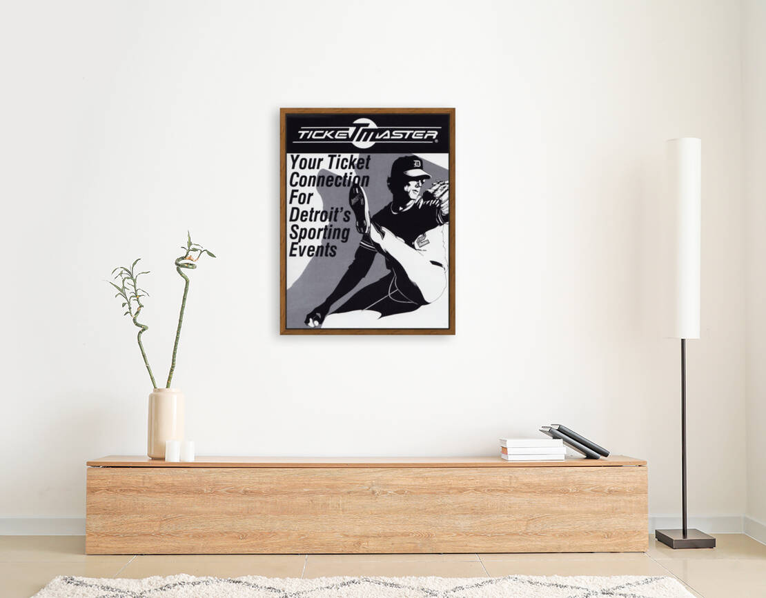 Retro Eighties Ticketmaster Detroit Tigers Ad by Row One Brand
