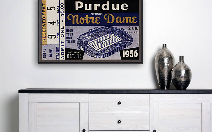 1956 Purdue Boilermakers vs. Notre Dame Irish by Row One Brand