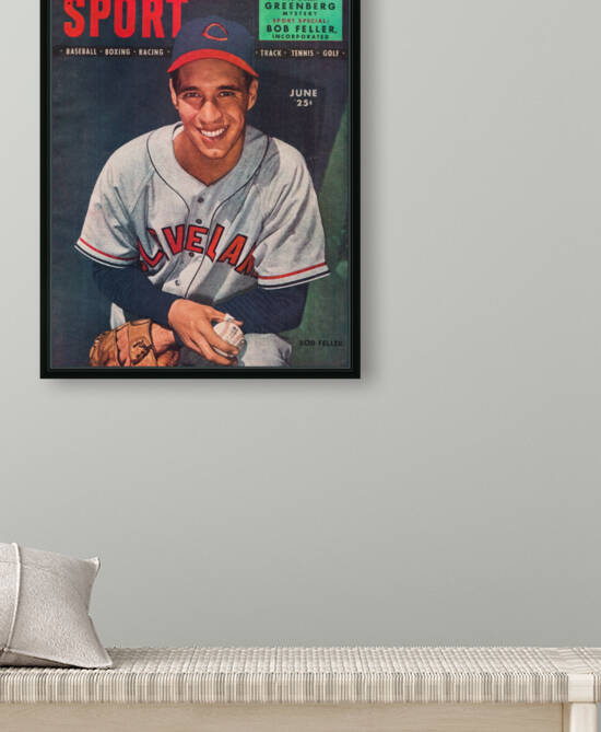 1947 Bob Feller Sport Magazine Cover Art by Row One Brand