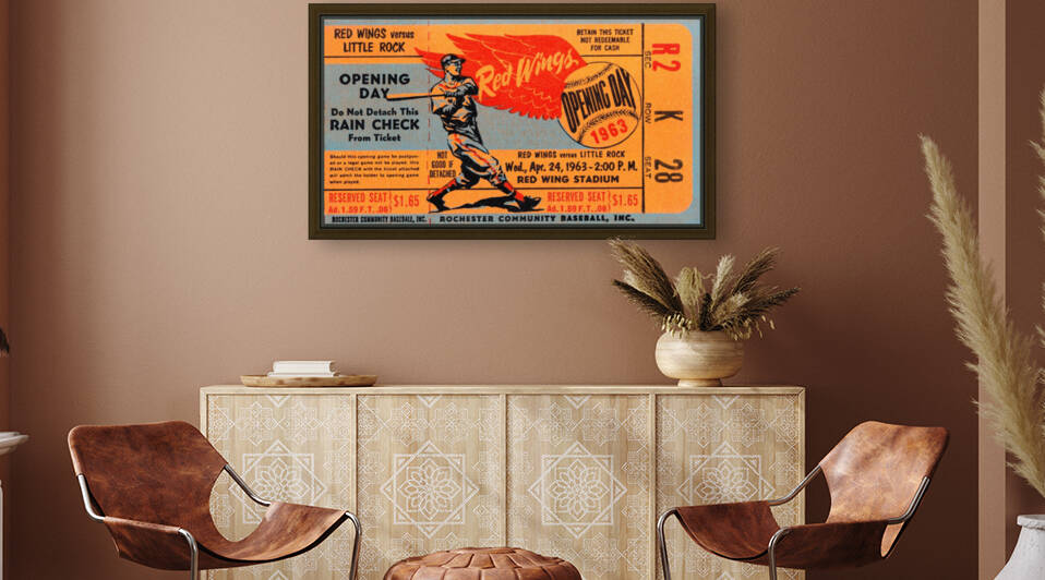 1963 Rochester Red Wings vs. Little Rock Travelers  by Row One Brand