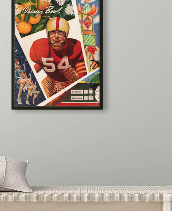 1954 Orange Bowl Maryland vs. Oklahoma Program Cover Art by Row One Brand