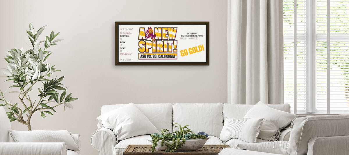 1985 Arizona State Sun Devils vs. USC Trojans by Row One Brand