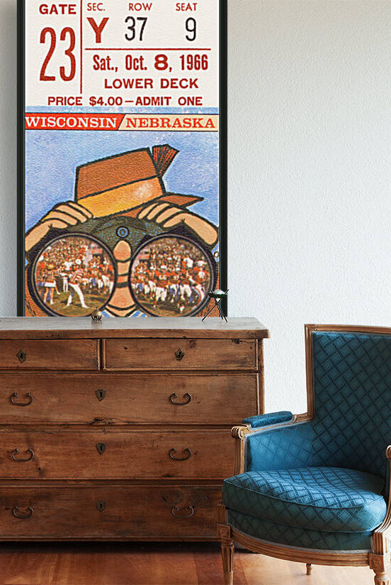 1966 Nebraska Cornhuskers vs. Wisconsin Badgers by Row One Brand