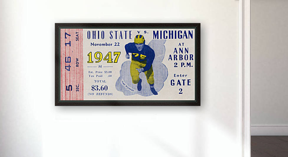 1947 Michigan Wolverines vs. Ohio State Buckeyes by Row One Brand