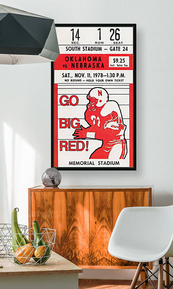 1978 Nebraska Cornhuskers vs. Oklahoma Sooners by Row One Brand