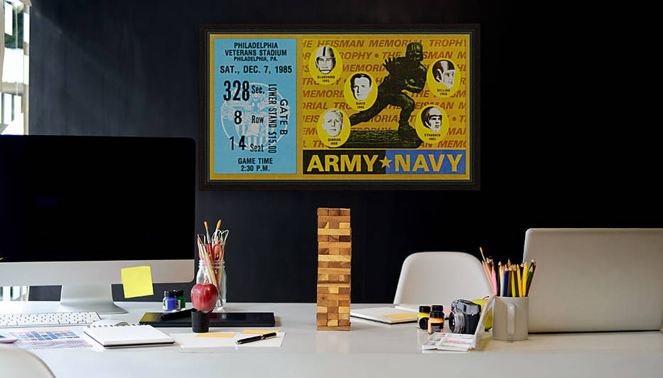 1985 Army vs. Navy Football Ticket Art | Row 1 by Row One Brand