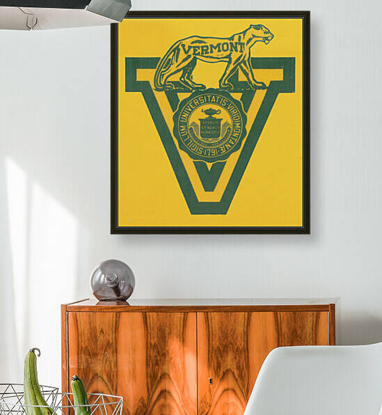 Vintage Vermont Catamounts Art by Row One Brand