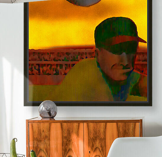 1963 Vintage Baseball Sunset Pitch Art by Row One Brand