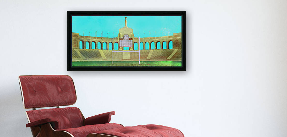Vintage LA Coliseum Art  by Row One Brand