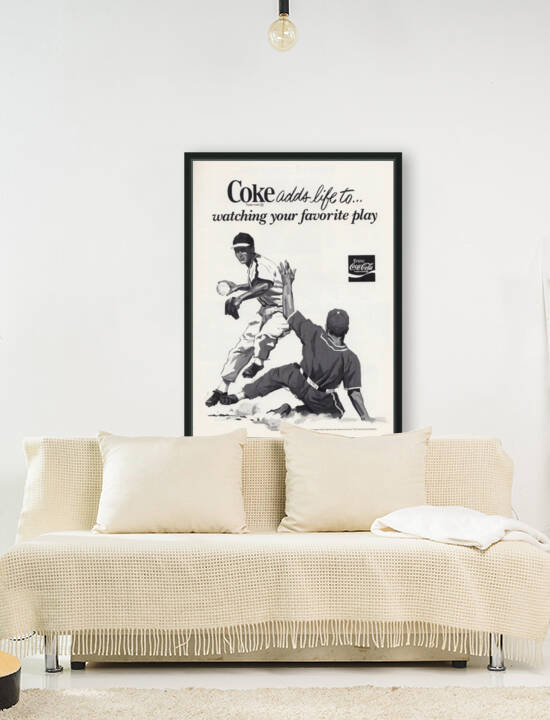 1977 Coke Advertisement Baseball Art by Row One Brand