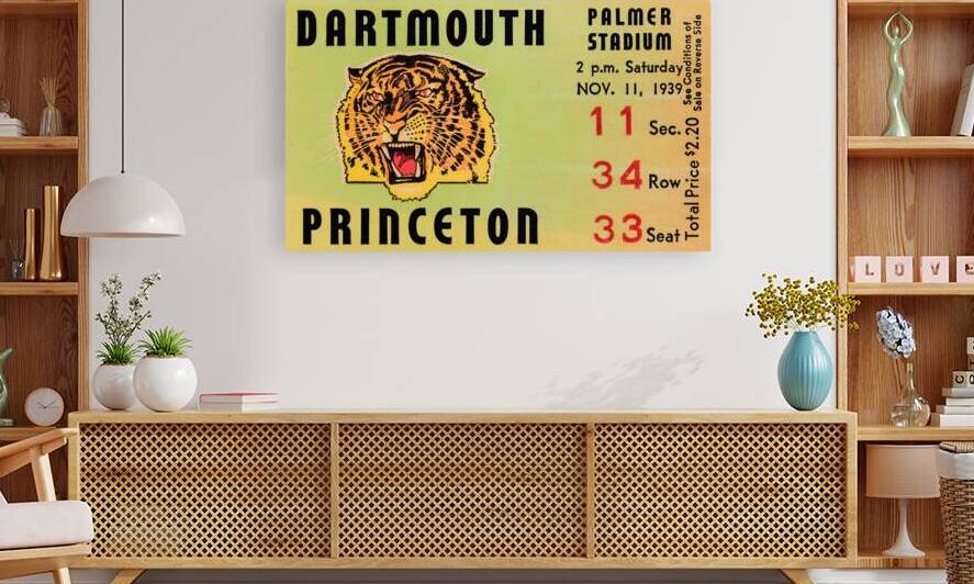 1939 Dartmouth vs. Princeton Football Ticket Stub Art by Row One Brand