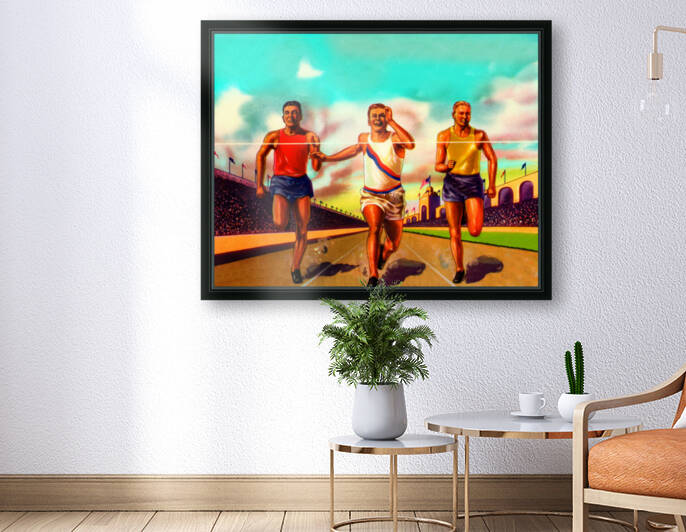 Vintage Track Star Art  by Row One Brand