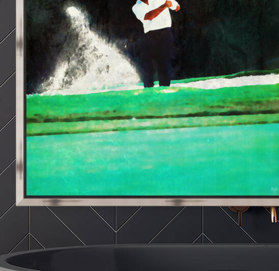1988 Golf Art Painting by Row One Brand