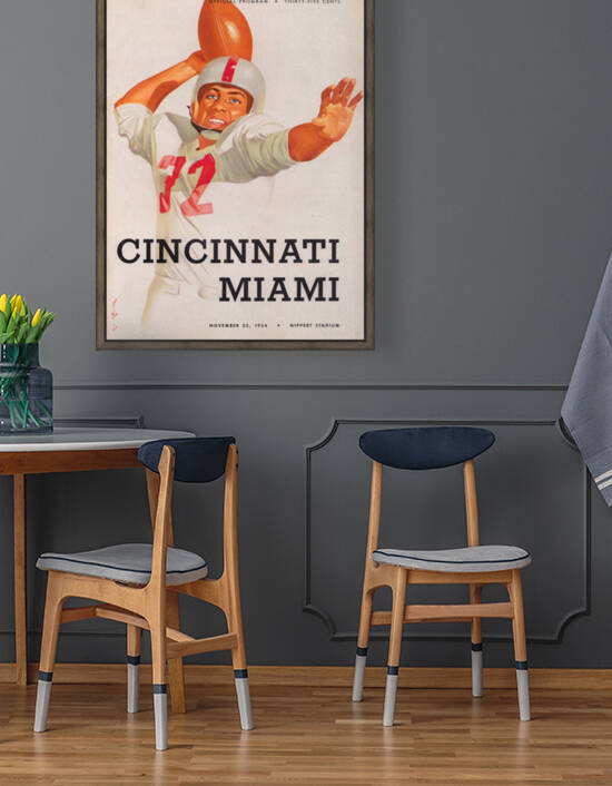 1954 Cincinnati vs. Miami Football Program Cover Art by Row One Brand