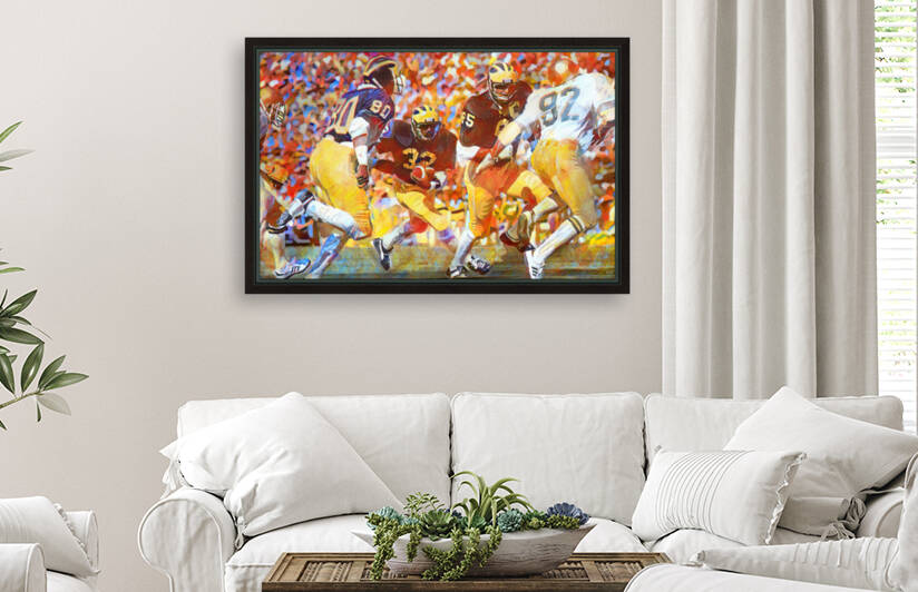 1979 Michigan vs. Notre Dame Football Art by Row One Brand