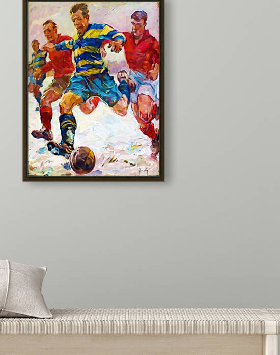 Jean Jacoby Foussball Soccer Art by Row One Brand