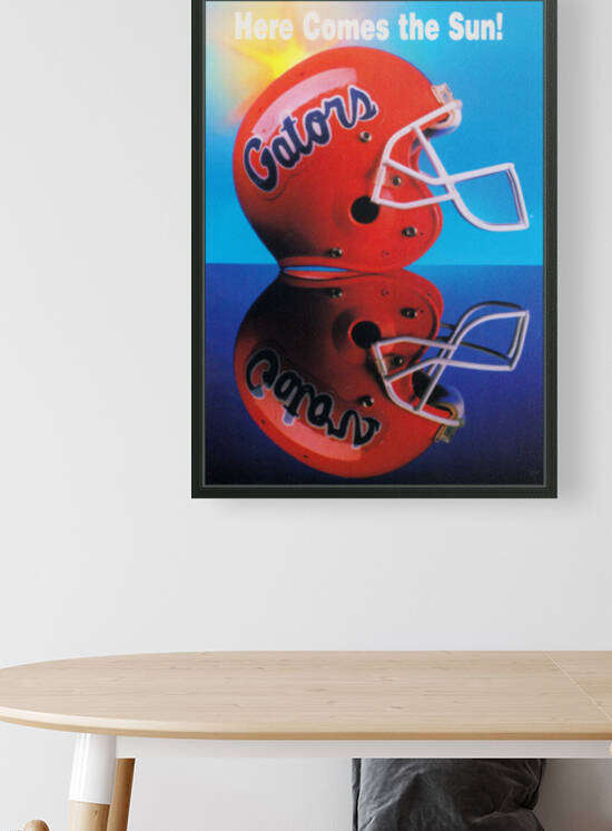 1987 Florida Gators Retro Football Helmet Poster by Row One Brand