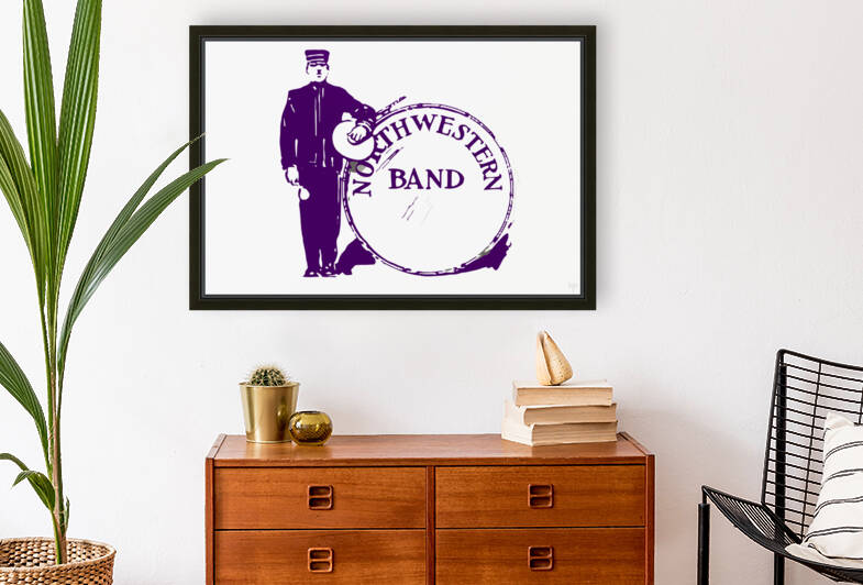Vintage Northwestern Band Art by Row One Brand