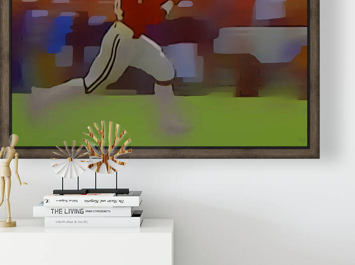 1984 Spencer Tillman Oklahoma Touchdown Art by Row One Brand