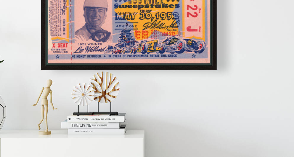 1952 Indy 500 Ticket Stub Canvas by Row One Brand