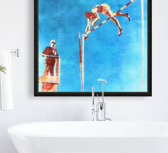 Vintage Pole Vault Art  by Row One Brand